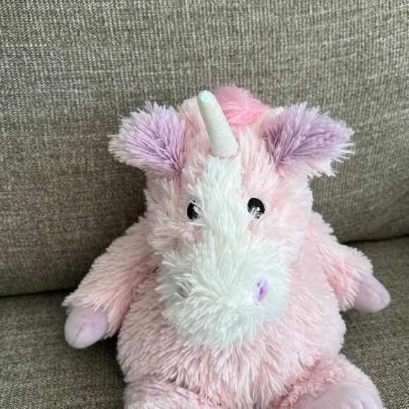Pink Unicorn Warmies Stuffed Animal Plush Rainbow Spakle - Picture 2 of 13